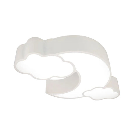 Cloudy Acrylic Flush Mount Ceiling Light For Classroom Or Childs Bedroom