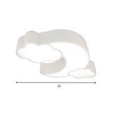 Cloudy Acrylic Flush Mount Ceiling Light For Classroom Or Childs Bedroom