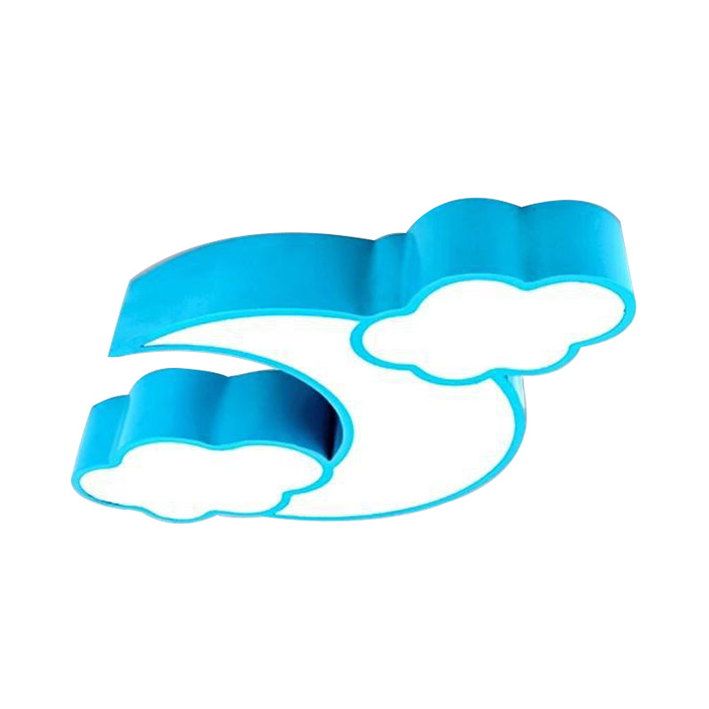 Cloudy Acrylic Flush Mount Ceiling Light For Classroom Or Child’s Bedroom