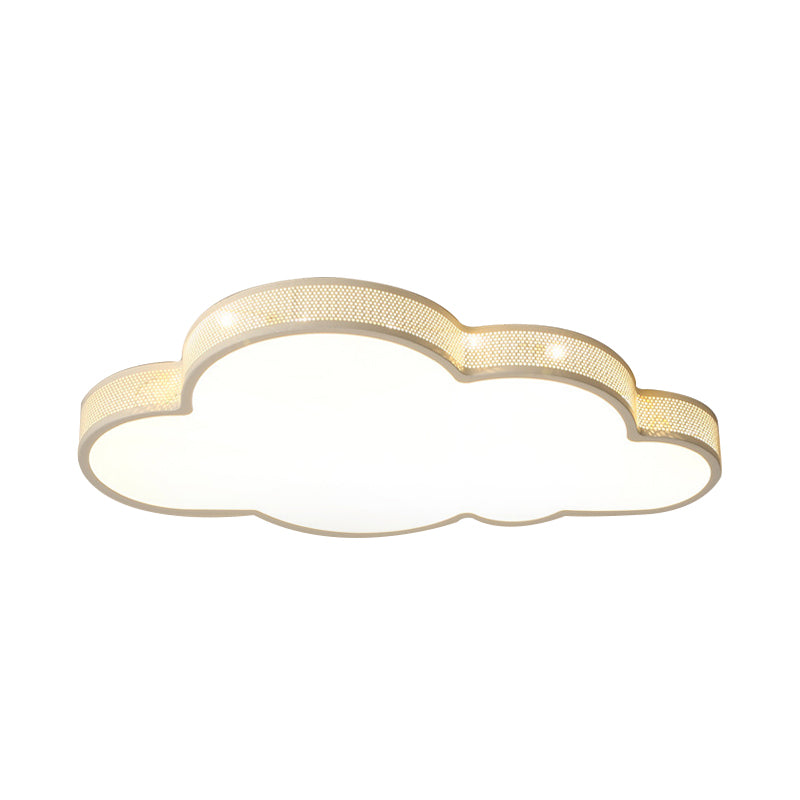 Cloud-Themed Kid Bedroom Acrylic Art Deco Flush Mount Ceiling Light