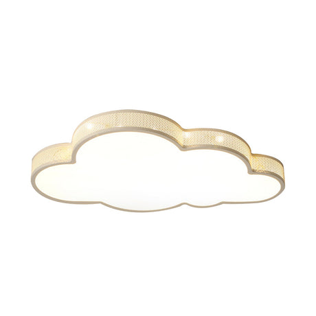 Cloud-Themed Kid Bedroom Acrylic Art Deco Flush Mount Ceiling Light