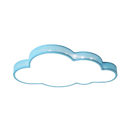 Cloud-Themed Kid Bedroom Acrylic Art Deco Flush Mount Ceiling Light