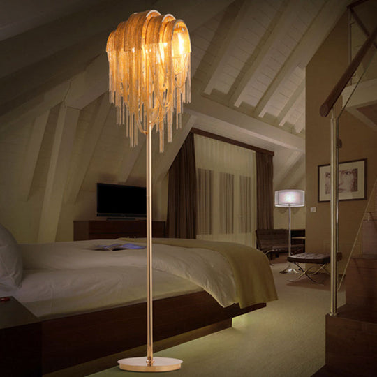 Simplicity Led Floor Light With Aluminum Shade For Reading & Flow Lighting In Living Room