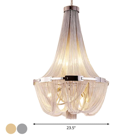 Modern 16-Bulb Hanging Chandelier Pendant With Aluminum Shade