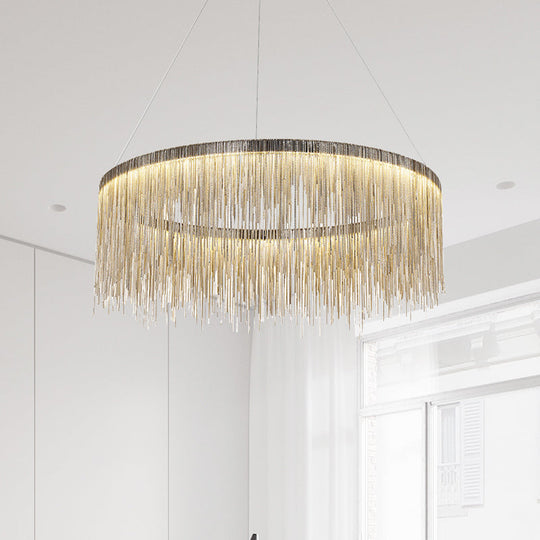 Minimalistic Led Aluminum Chandelier Pendant Light – Perfect For Living Room Ceiling