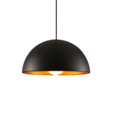 Hemisphere Industrial Metal Pendant - 1 Light Down Lighting For Dining Room Suspension