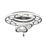 Minimalist Flush Mount Led Crystal Ring Light For Living Room Ceiling