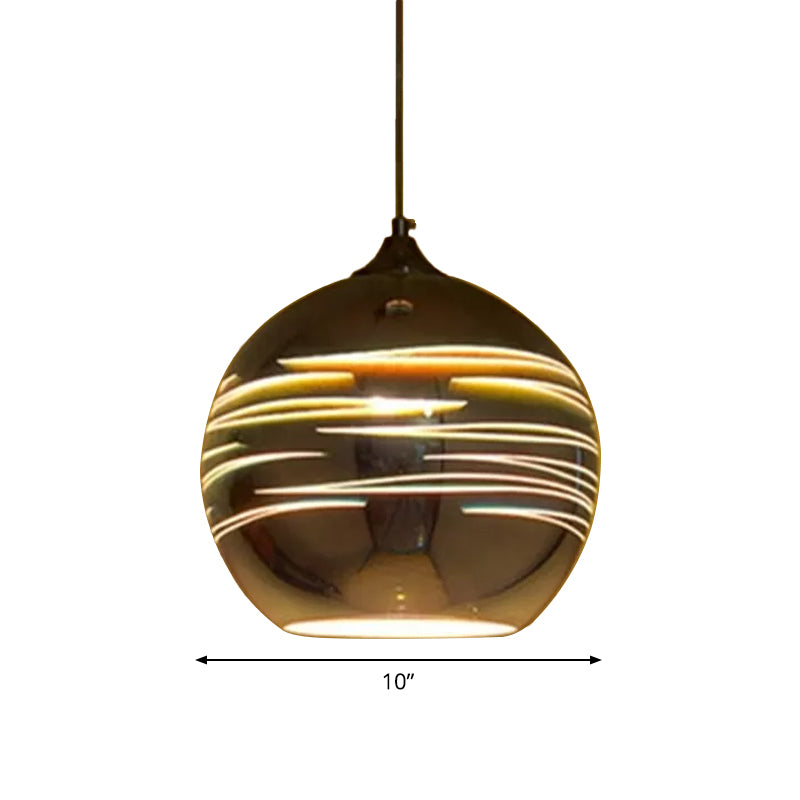 Contemporary Gold Textured Glass Pendant Lighting Fixture