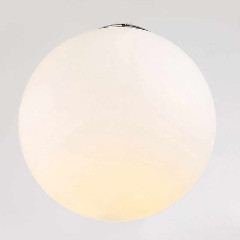 Modern White Glass Pendant Lamp With Multi Lights For Living Room Ceiling Suspension