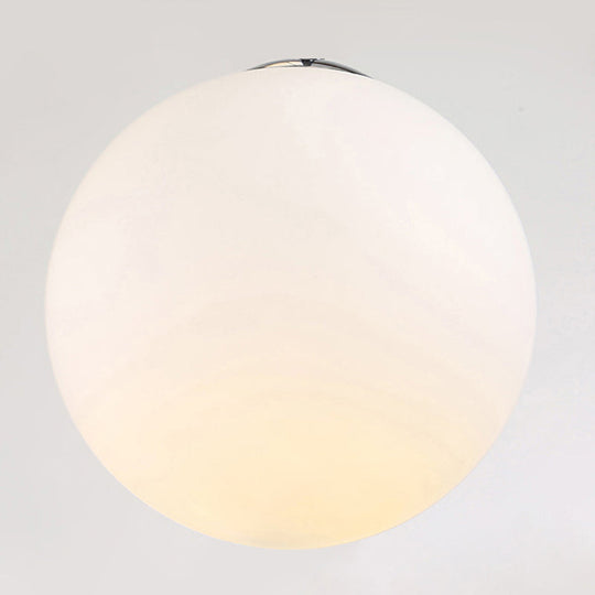 Modern White Glass Pendant Lamp With Multi Lights For Living Room Ceiling Suspension