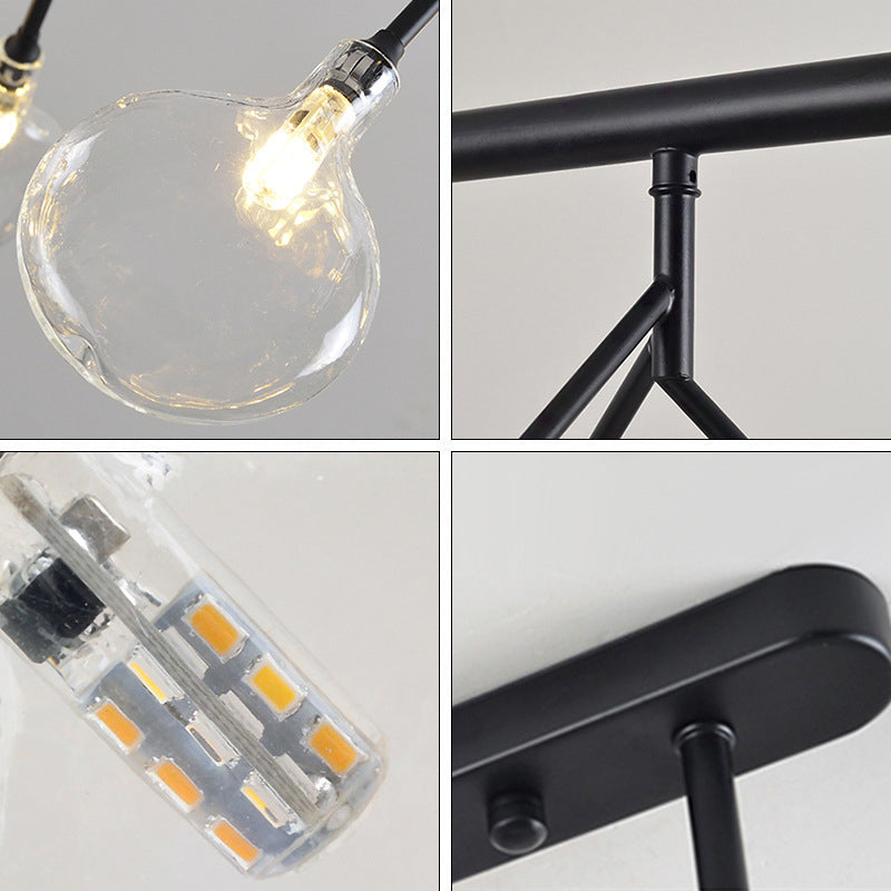 Modern Metal Led Dining Room Chandelier - Elegant Hanging Pendant Light