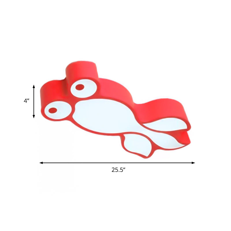 Adorable Little Goldfish Ceiling Light: Acrylic Led Flush Mount For Kids’ Bedrooms