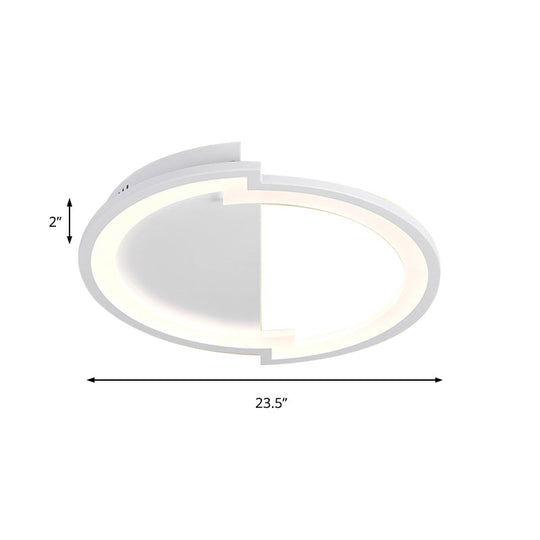 Sleek Round Acrylic Flush Mount Ceiling Light In Multiple Sizes And Colors - Led Warm/White Glow