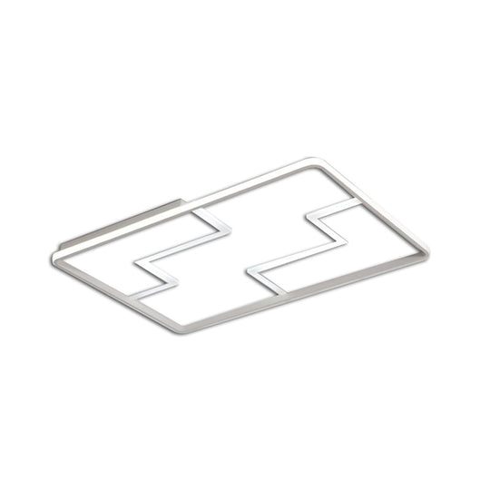 Acrylic Block Led Flush Ceiling Light Fixture - Simplicity Design 19’/23’/27.5’ Wide