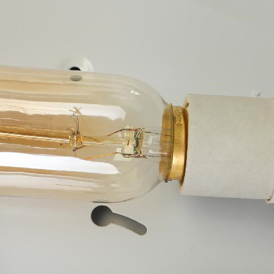 Tiffany Style Bedroom Ceiling Light 12’/16’/19.5’ W Dome Shade Flush Mount With Red Jewel Decoration