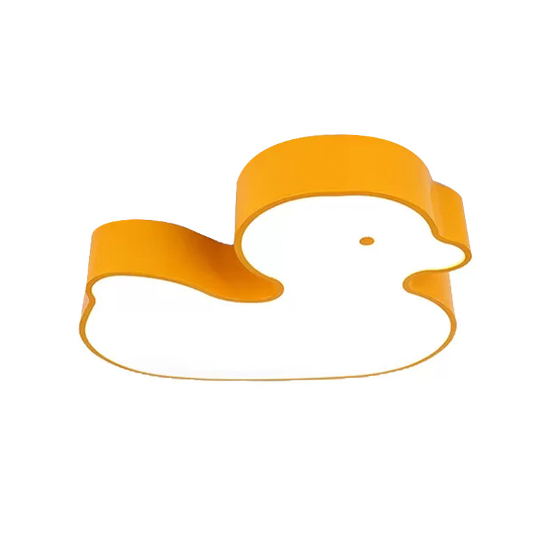Baby Duck Led Flush Ceiling Light - Fun & Bright Metal Fixture For Childs Bedroom