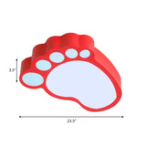 Cute Modern Led Baby Foot Ceiling Lamp For Kindergarten