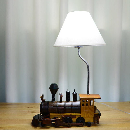 Dark Cartoon Car Desk Lamp - Resin 1-Light Light For Boys Bedroom