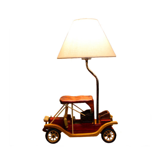 Dark Cartoon Car Desk Lamp - Resin 1-Light Light For Boys Bedroom