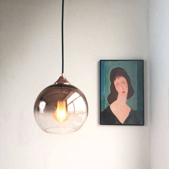 Sleek Pendant Light Kit With Stylish Glass Shade For Dining Room Suspension Lighting Bronze / Small