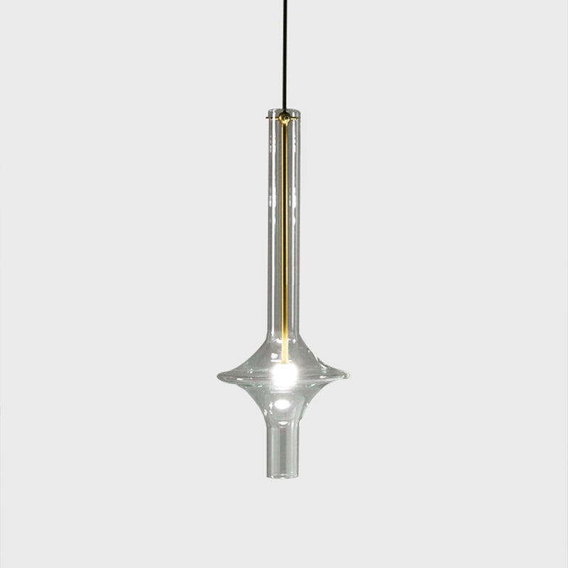 Modern Glass Pendant Light - Stylish 1-Light Hanging Lamp For Dining Room
