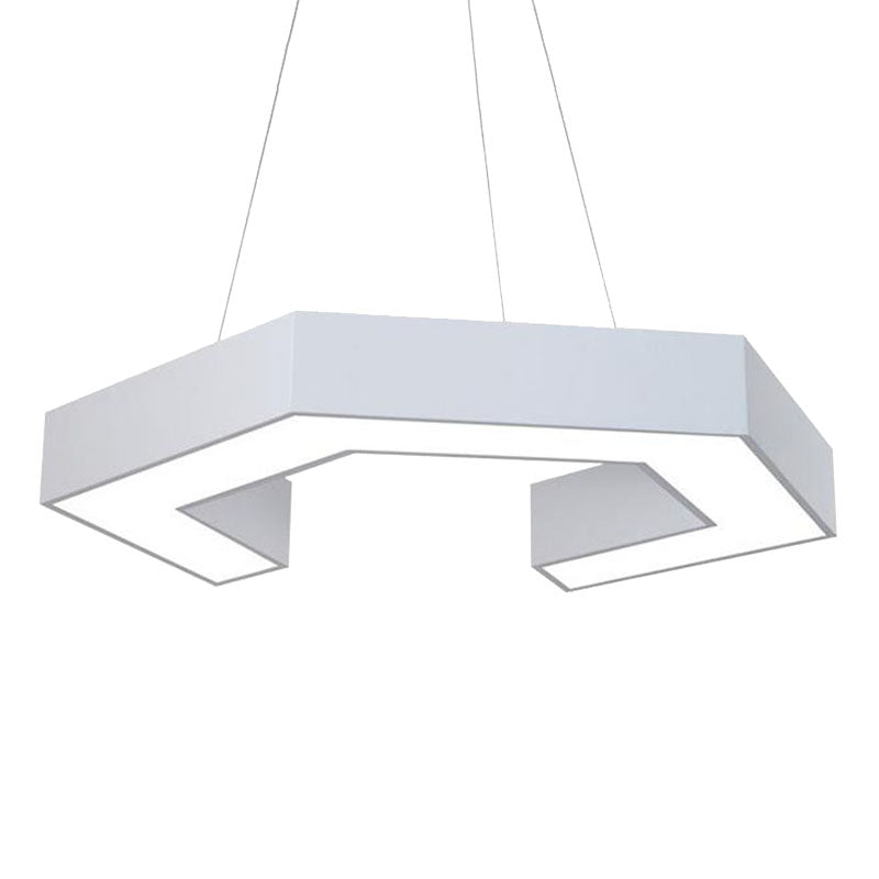 Contemporary Led Pendant Light With Magnetic Shape And Acrylic Shade White / 16’