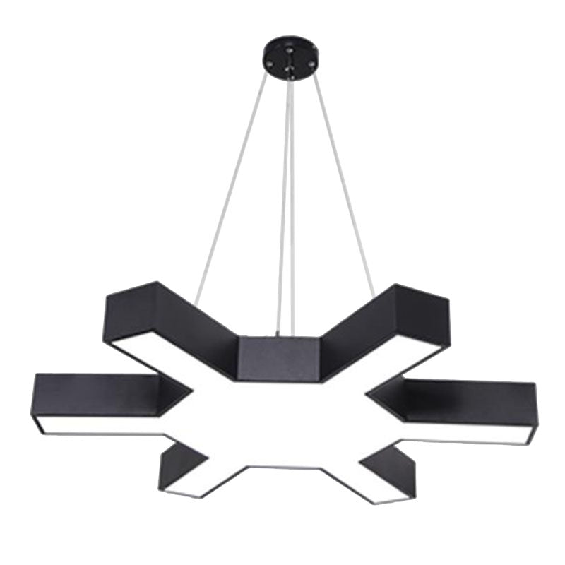 Contemporary Black Led Hanging Lamp For Gymnasiums: Branch Design Acrylic Commercial Pendant