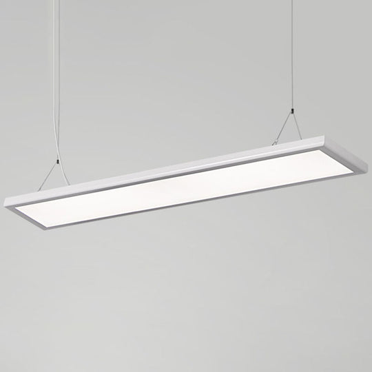 Modern Thin Acrylic Panel Pendant Light Kit With White Led Suspension
