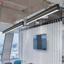 Moderne LED-Pendelleuchte aus Metall für Konferenzräume