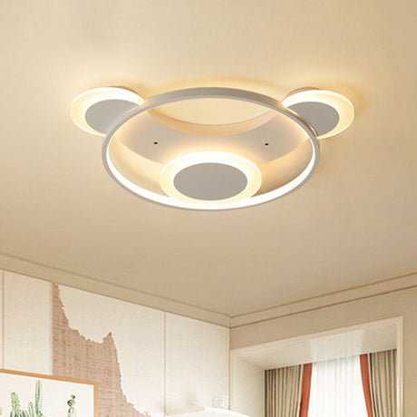 Modern White Bear Shaped Led Ceiling Light