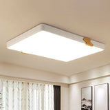 Simple Acrylic Led Ceiling Light - Square Shaped Bedroom Flush Mount White / Small Rectangle