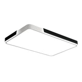 Geometric Black And White Led Flush Ceiling Light For Living Room