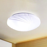 Modern Round Flush Ceiling Light With Acrylic Design - Led Mount Fixture