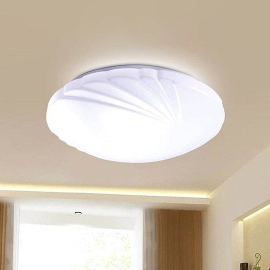 Modern Round Flush Ceiling Light With Acrylic Design - Led Mount Fixture