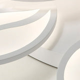 Artistic White Led Semi Flush Ceiling Light With Acrylic Leaf Design For Living Room