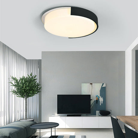 Nordic Round Flush Mount Acrylic Led Ceiling Lamp For Office Candy Colored