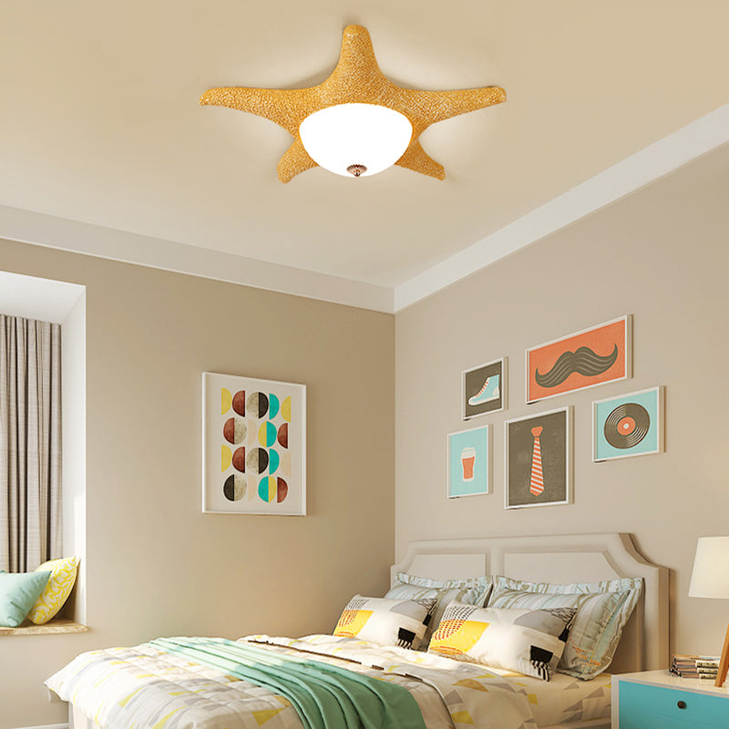 Nordic Stylish Starfish Kid’s Flush Mount Ceiling Light Fixture