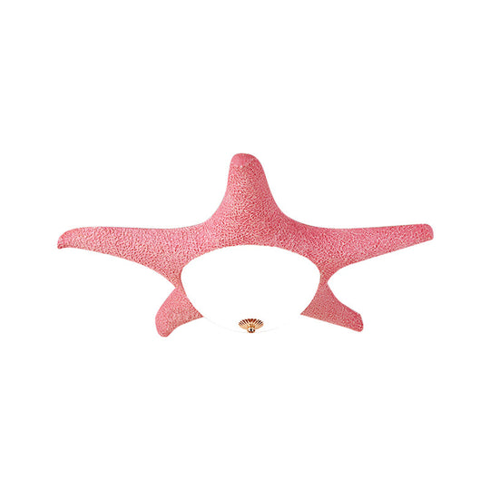Nordic Stylish Starfish Kids Flush Mount Ceiling Light Fixture