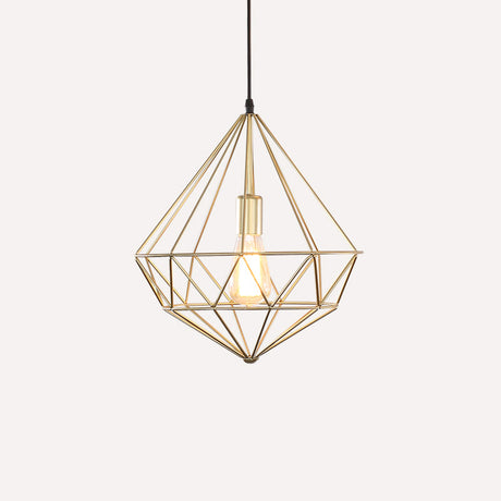 Antique Gemstone Iron Pendant Light - Elegant 1-Light Fixture For Dining Room Gold / C