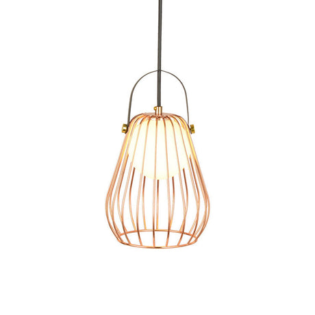 Iron Industrial Pear-Shaped Ceiling Pendant Light - Single Hanging Lamp For Bedroom