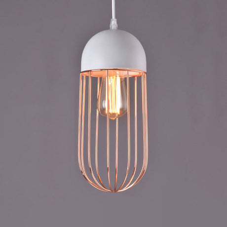 Modern Geometric Metal Pendant Light Fixture In Nordic Style For Restaurants White-Gold / C