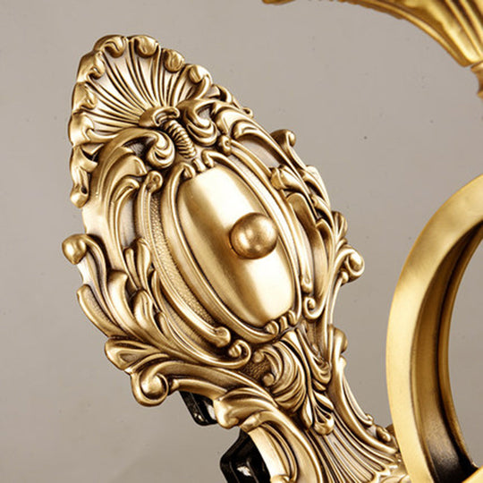 Gold Frost Glass Flare Wall Mounted Light - Classic Corridor Lighting