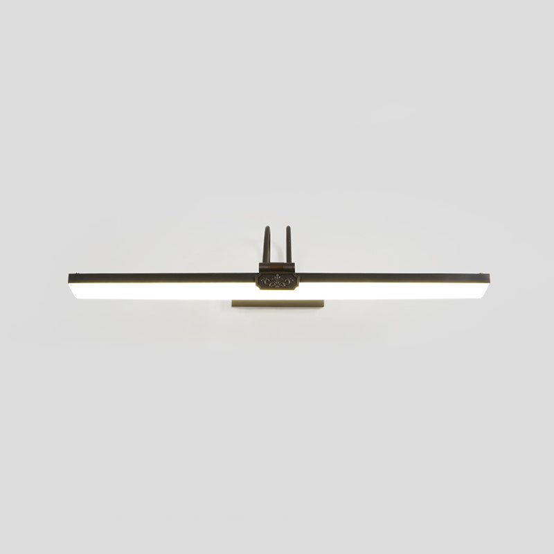 Gold Metal Led Vanity Sconce For Powder Room Wall Lighting With Stick Shape And Simplicity Design /