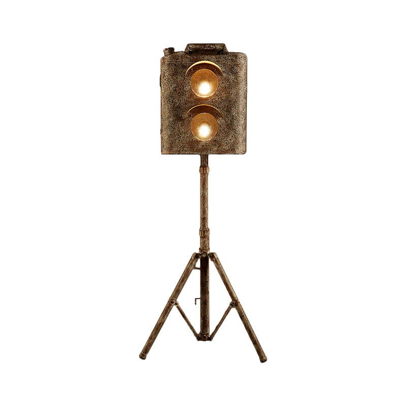 Modern Tripod Floor Light With 2 Metallic Bulbs - Ideal For Living Room