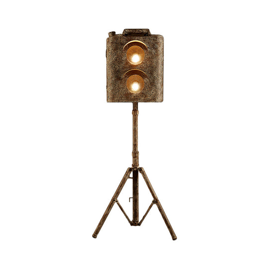 Modern Tripod Floor Light With 2 Metallic Bulbs - Ideal For Living Room