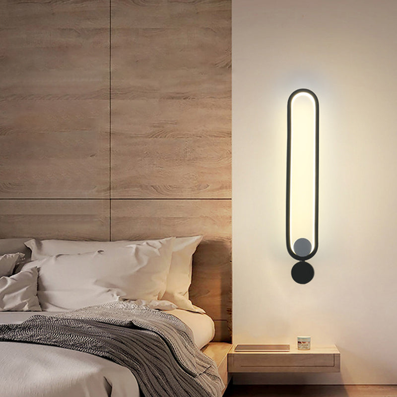 Sleek Rotatable Black Led Wall Mounted Sconce Light With Simplicity Design