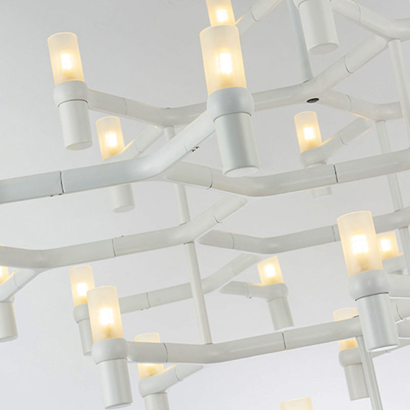 Modern Nordic Led Chandelier Lamp - Multi Layered Black/Silver/White Living Room Hanging Light