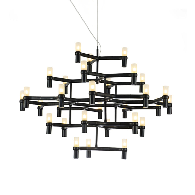 Nordic Metal Multi-Layer Chandelier Lamp - Elegant Led Hanging Light For Living Room