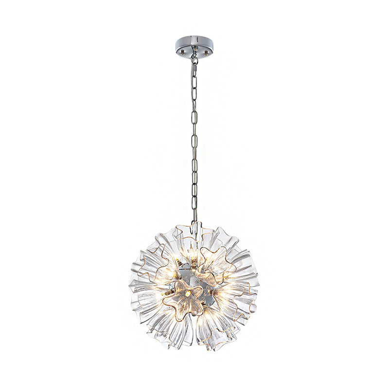 Sputnik Modern Led Glass Chandelier - Silver 16’’/23.5’’ Wide
