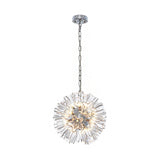 Modern Silver Glass Led Sputnik Chandelier Lamp - 16/23.5 Wide For Living Room Ceiling
